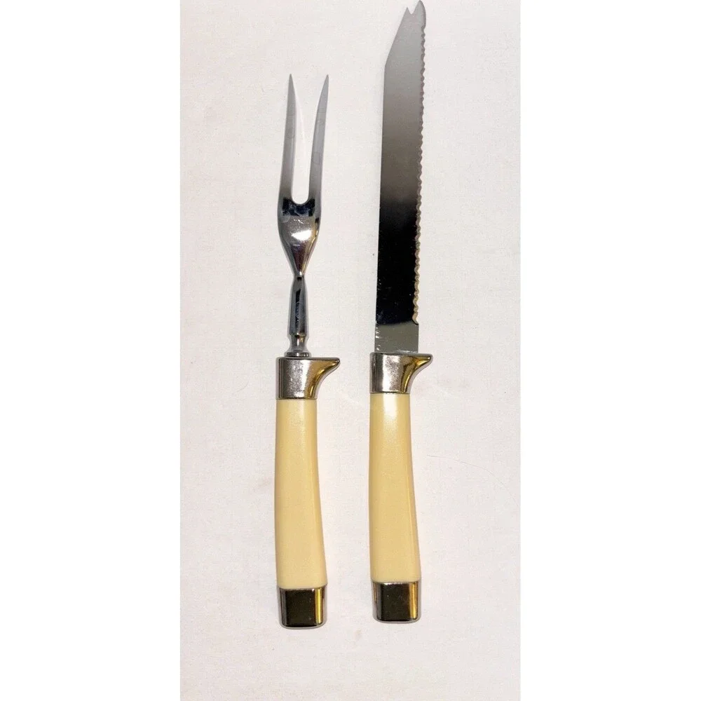 Vintage Emdeko Sheffield England Cutlery Set Carving Knife-Serving Fork